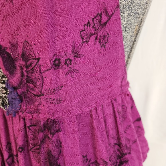 Purple Floral Women's Halter Top - Picture 8 of 9